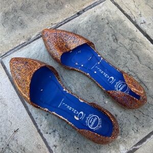 Jeffrey Campbell Jelly Love D'Orsay Orange Flats (size 7)